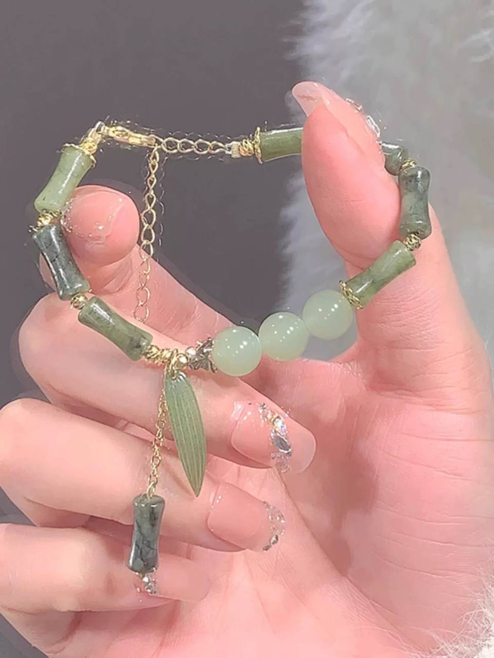 Oriental Bamboo Bead Bracelet – Elegant New Chinese Style Jewelry Gift for Women